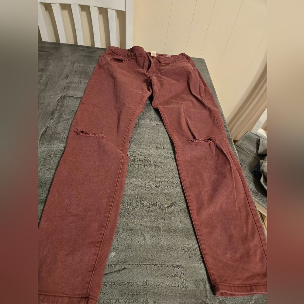 Arizona Jean Company Burgundy Jeggings
